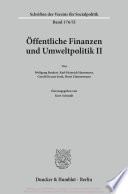 Öffentliche Finanzen und Umweltpolitik II.