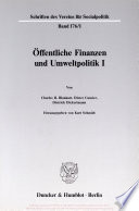 Öffentliche Finanzen und Umweltpolitik I.