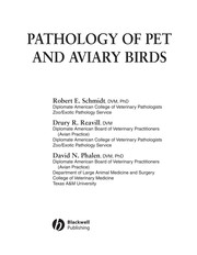Pathology of pet and aviary birds /