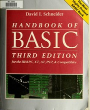 Handbook of BASIC for the IBM PC, XT, AT, PS/2, and compatibles /