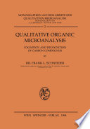 Qualitative Organic Microanalysis : Cognition and Recognition of Carbon Compounds /