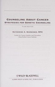 Counseling about cancer : strategies for genetic counseling /