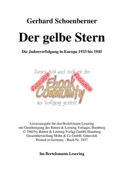 Der gelbe Stern : die Judenverfolgung in Europa 1933 bis 1945 /
