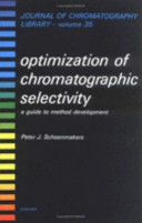 Optimization of chromatographic selectivity : a guide to method development /
