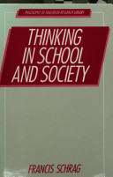 Thinking in school and society /