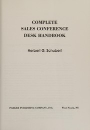 Complete sales conference desk handbook /