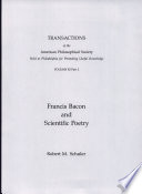 Francis Bacon and scientific poetry /