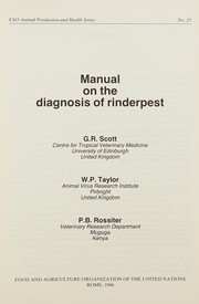 Manual on the diagnosis of rinderpest /