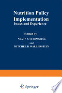 Nutrition Policy Implementation : Issues and Experience /