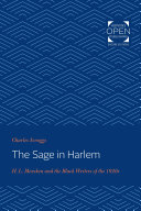 SAGE IN HARLEM : h. l. mencken and the black writers of the 1920s.