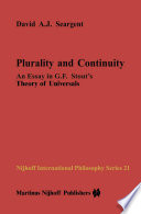 Plurality and continuity : an essay in G.F. Stout's theory of universals /