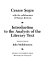 Introduction to the analysis of the literary text /