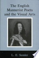 The English Mannerist poets and the visual arts /