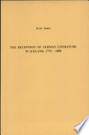 The reception of German literature in Iceland, 1775-1850 /