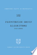 Permutation group algorithms /