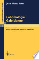 Cohomologie galoisienne /