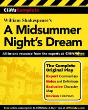 CliffsComplete Shakespeare's A midsummer night's dream /