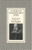 A choice of Shakespeare's verse /