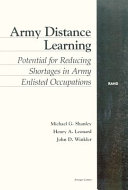 Army distance learning : potential for reducing shortages in Army enlisted occupations /