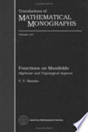 Functions on manifolds : algebraic and topological aspects /