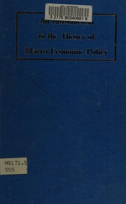 An introduction to the theory of macro-economic policy /