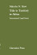 Title to territory in Africa : international legal issues /