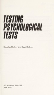 Testing psychological tests /
