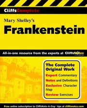 CliffsComplete Shelley's Frankenstein /