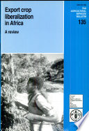 Export crop liberalization in Africa : a review /