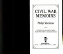 Civil War memoirs /