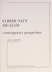 Community health, contemporary perspectives /