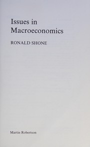 Issues in macroeconomics /