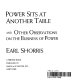 Power sits at another table and other observations on the business of power /