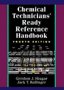 Chemical technicians' ready reference handbook /