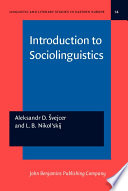 Introduction to sociolinguistics /