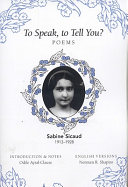 To speak, to tell you? : poems /