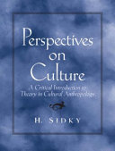 Perspectives on culture : a critical introduction to theory in cultural anthropology /