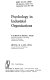 Psychology in industrial organizations /