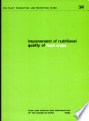 Improvement of nutritional quality of food crops : a state of the art report /