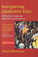 Interpreting qualitative data : methods for analysing talk, text, and interaction /