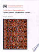 Public sector decentralization : economic policy and sector investment programs /