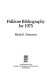 Folklore bibliography for 1975 /