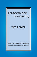 Freedom and community /