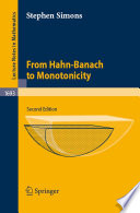 From Hahn-Banach to monotonicity /