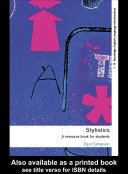 Stylistics : a resource book for students /