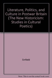 Literature, politics, and culture in postwar Britain /