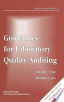 Guidelines for laboratory quality auditing /