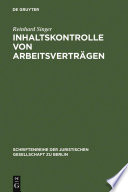 Inhaltskontrolle von Arbeitsverträgen /