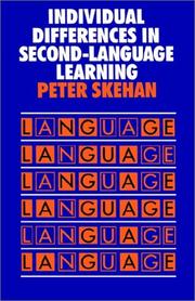 Individual differences in second-language learning /