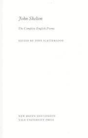 John Skelton, the complete English poems /